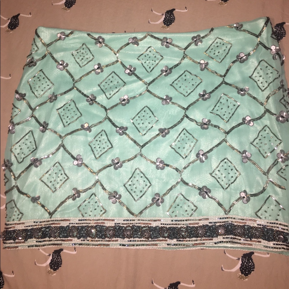 Buffalo David Bitton Aqua Sequin Skirt